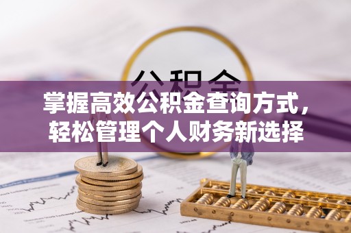 曲水掌握高效公积金查询方式，轻松管理个人财务新选择
