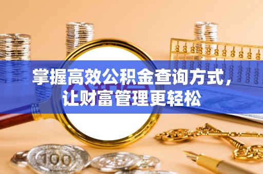 曲水掌握高效公积金查询方式，让财富管理更轻松