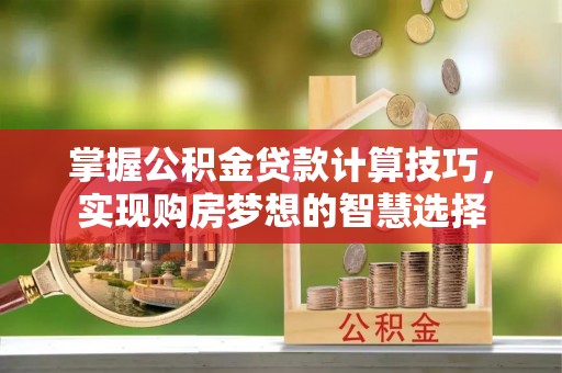 曲水掌握公积金贷款计算技巧，实现购房梦想的智慧选择
